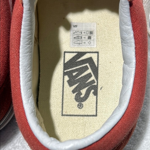 Vans Suede Orange and White Sneakers - Picture 4 of 5